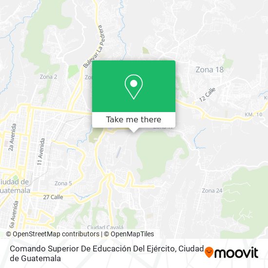 Mapa de Comando Superior De Educación Del Ejército