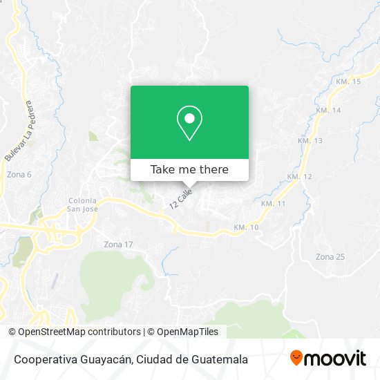 Mapa de Cooperativa Guayacán