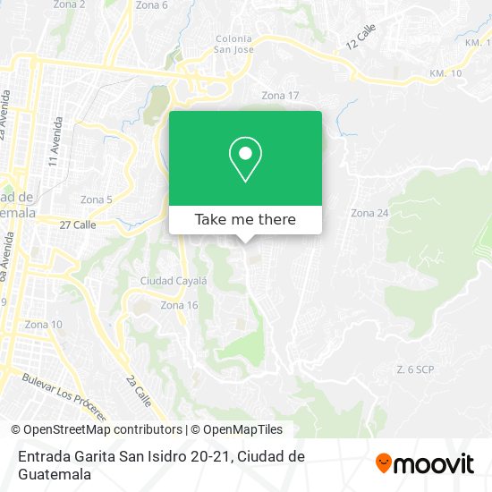 Entrada Garita San Isidro 20-21 map