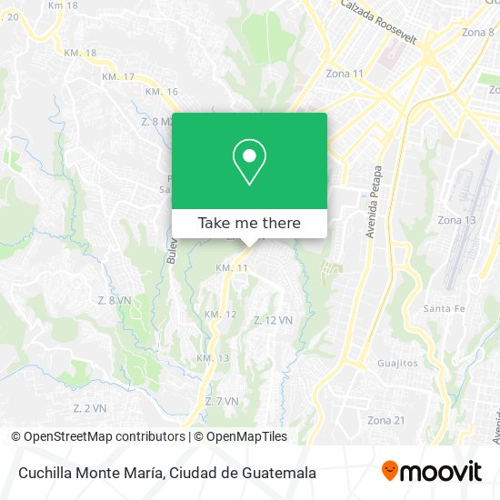 Cuchilla Monte María map