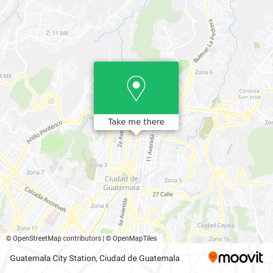 Mapa de Guatemala City Station