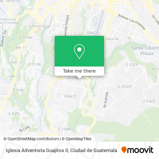 How to get to Iglesia Adventista Guajitos II in Zona 13 by Bus?