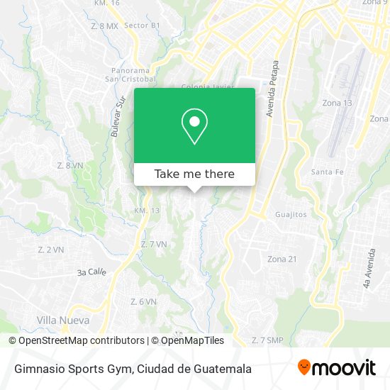 Mapa de Gimnasio Sports Gym