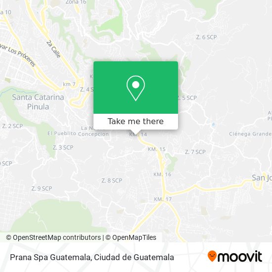 Mapa de Prana Spa Guatemala