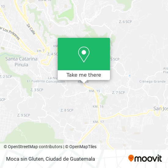 Moca sin Gluten map