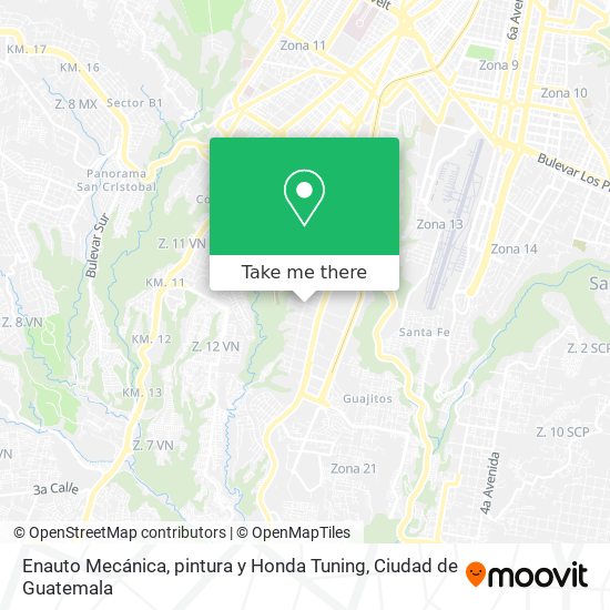 Mapa de Enauto Mecánica, pintura y Honda Tuning