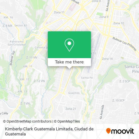 Mapa de Kimberly-Clark Guatemala Limitada