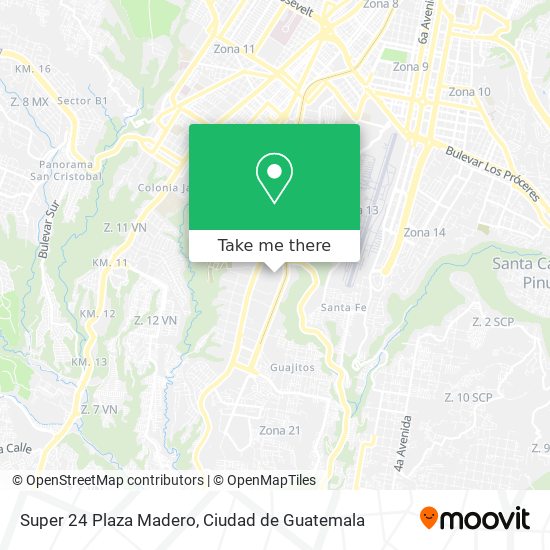 Super 24 Plaza Madero map