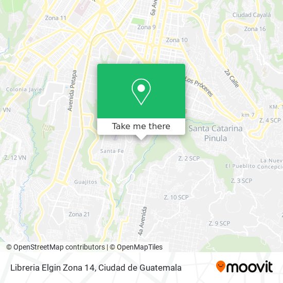 Libreria Elgin Zona 14 map