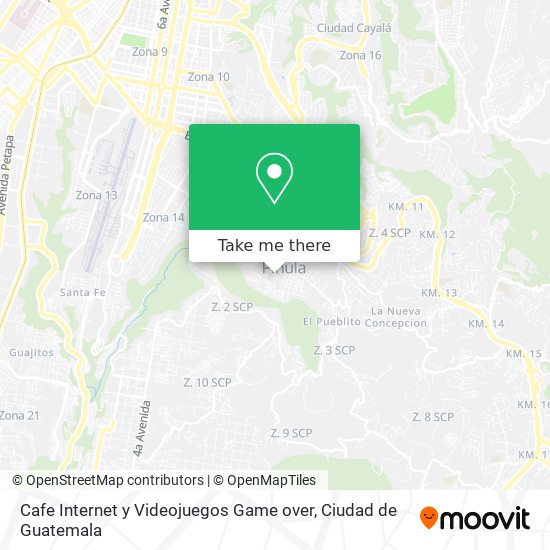 Cafe Internet y Videojuegos Game over map