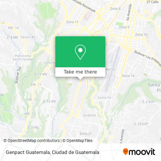 Genpact Guatemala map