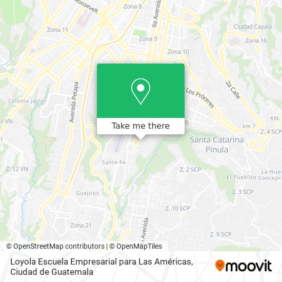 Mapa de Loyola Escuela Empresarial para Las Américas