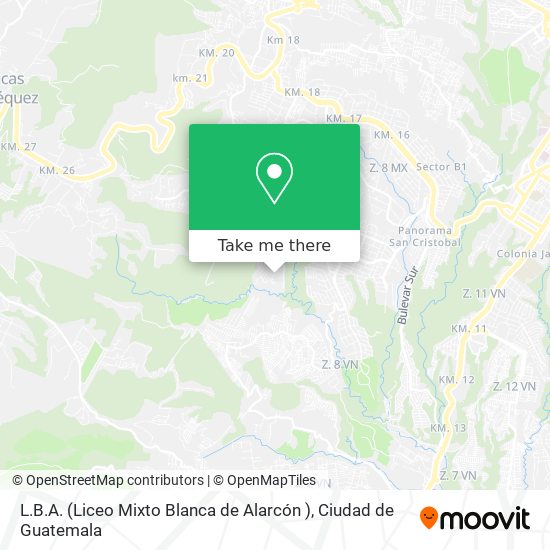 L.B.A. (Liceo Mixto Blanca de Alarcón ) map