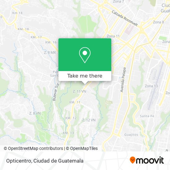 Mapa de Opticentro