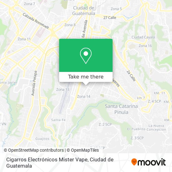 Mapa de Cigarros Electrónicos Mister Vape