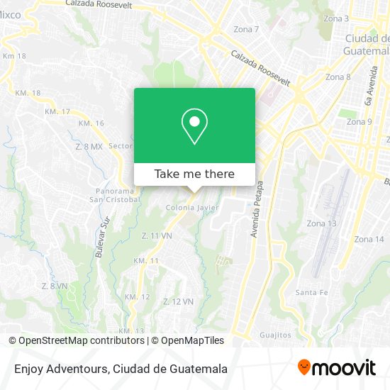 Enjoy Adventours map