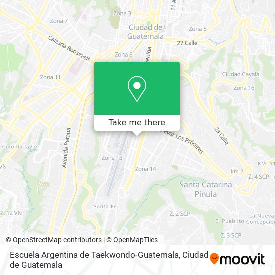 Escuela Argentina de Taekwondo-Guatemala map