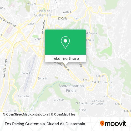 Fox Racing Guatemala map