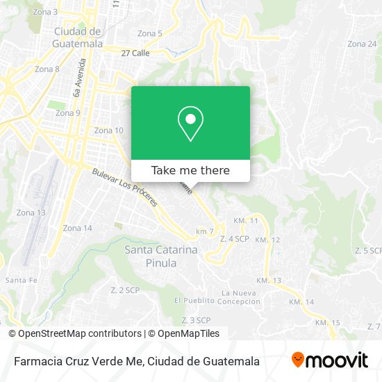 Mapa de Farmacia Cruz Verde Me