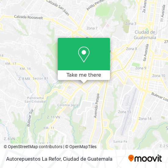 Autorepuestos La Refor map