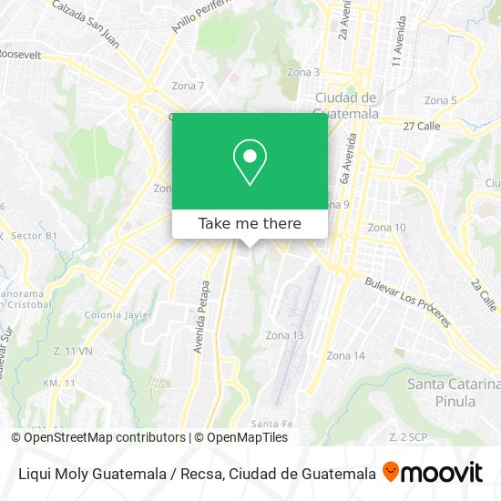 Liqui Moly Guatemala / Recsa map