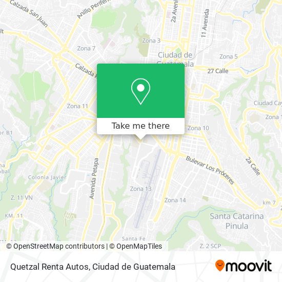 Quetzal Renta Autos map