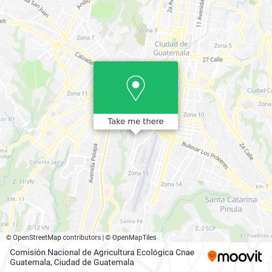 Comisión Nacional de Agricultura Ecológica Cnae Guatemala map