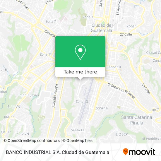 Mapa de BANCO INDUSTRIAL S A