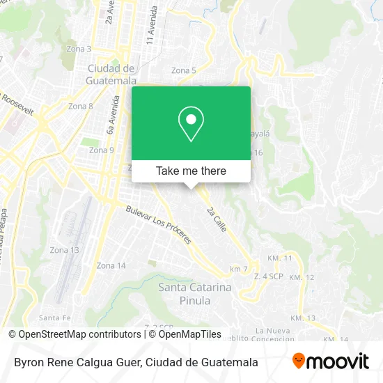 Byron Rene Calgua Guer map
