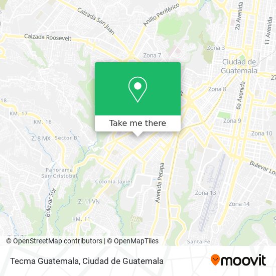 Tecma Guatemala map