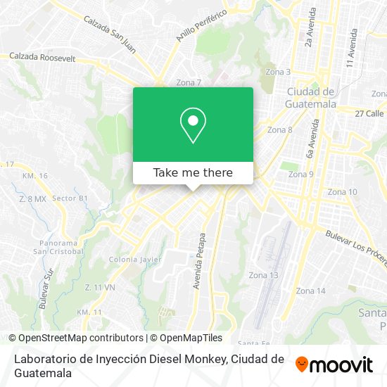 Laboratorio de Inyección Diesel Monkey map