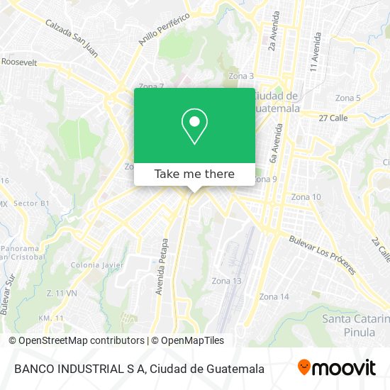 BANCO INDUSTRIAL S A map