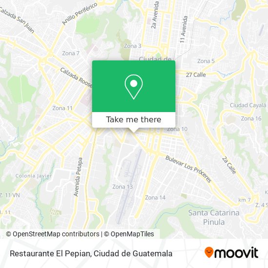 Restaurante El Pepian map