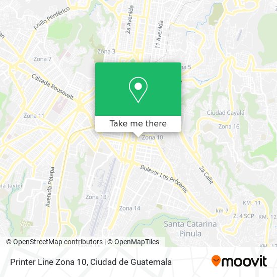 Mapa de Printer Line Zona 10