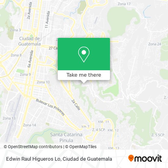 Edwin Raul Higueros Lo map