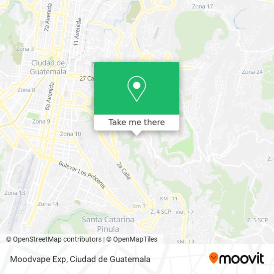 Mapa de Moodvape Exp