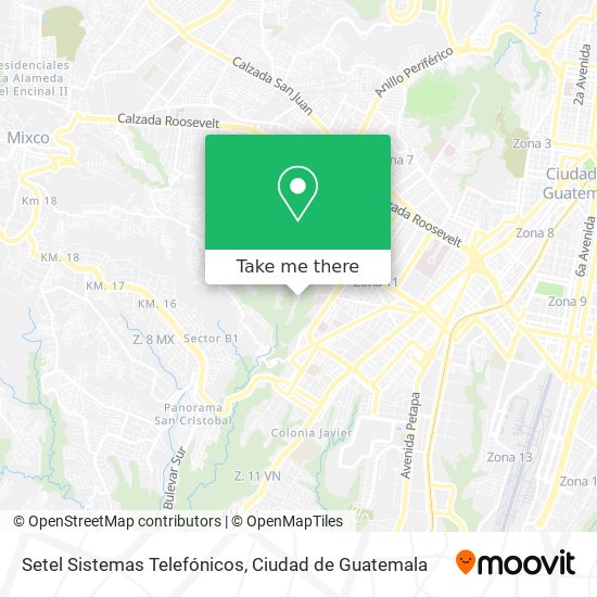 Setel Sistemas Telefónicos map