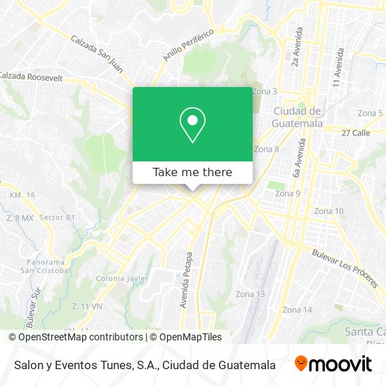 Salon y Eventos Tunes, S.A. map