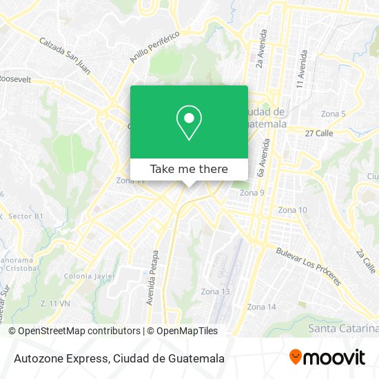 Autozone Express map