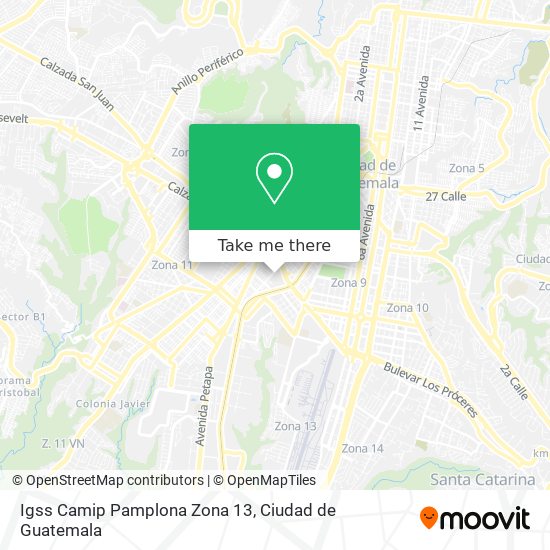 Mapa de Igss Camip Pamplona Zona 13