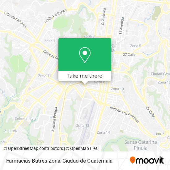 Farmacias Batres Zona map