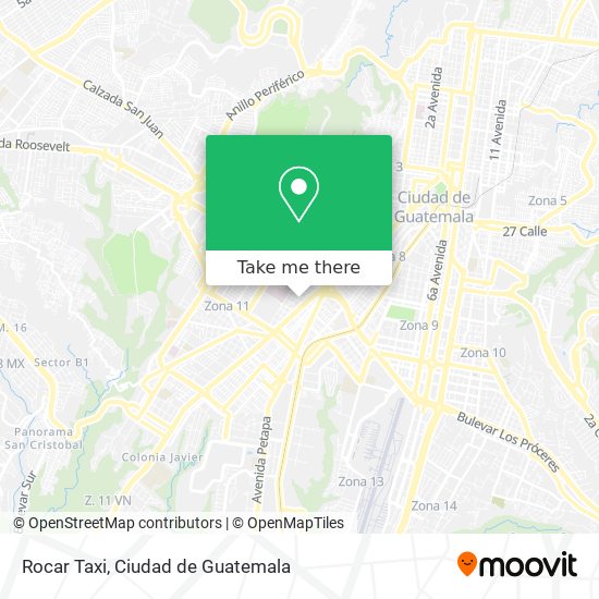 Rocar Taxi map