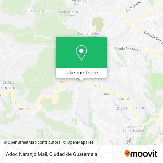 Adoc Naranjo Mall map