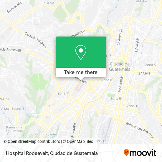 Mapa de Hospital Roosevelt