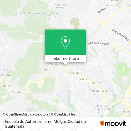 Escuela de Automovilismo Melgar map