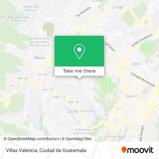 Villas Valencia map