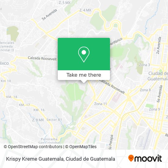 Krispy Kreme Guatemala map