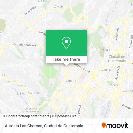 Mapa de Autokia Las Charcas