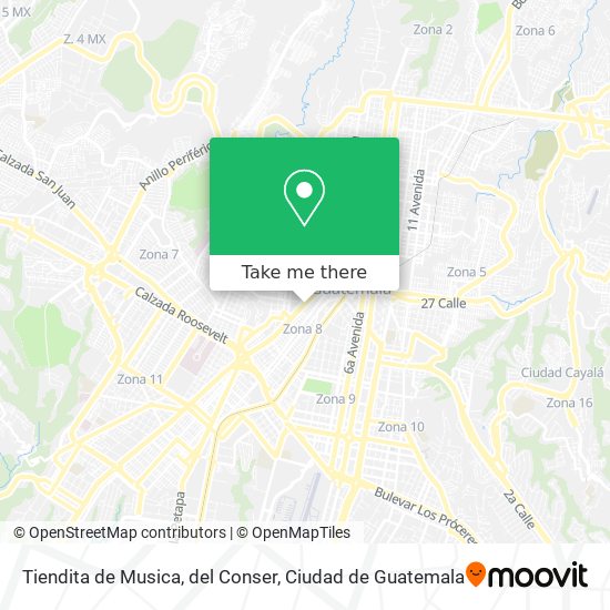 Tiendita de Musica, del Conser map