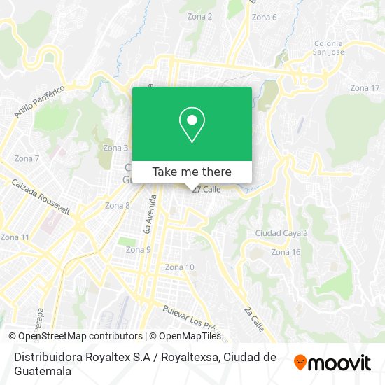 Mapa de Distribuidora Royaltex S.A / Royaltexsa